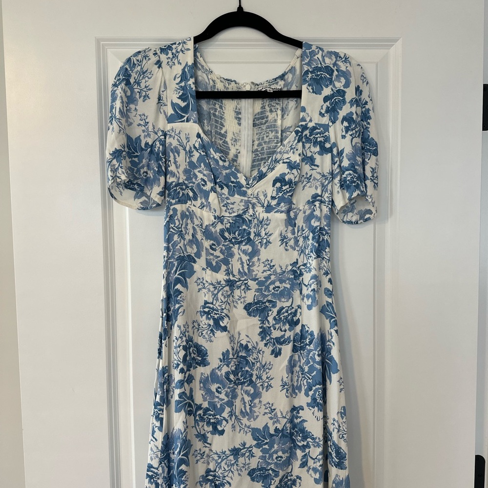 Blue Floral Reformation Dress - Size 8